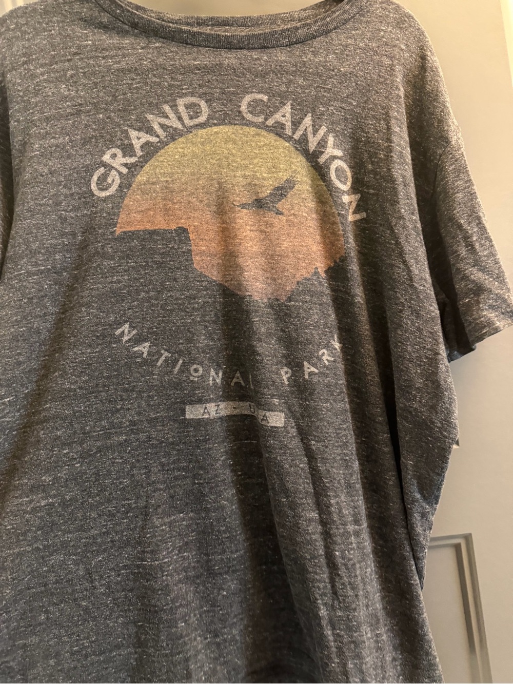 Sundance Gray Grand Canyon Graphic Crewneck T-Shirt with Sunset Print